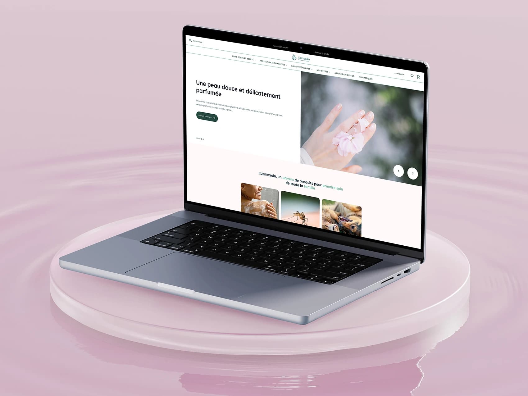 The Cosmosoin online store on desktop and mobile