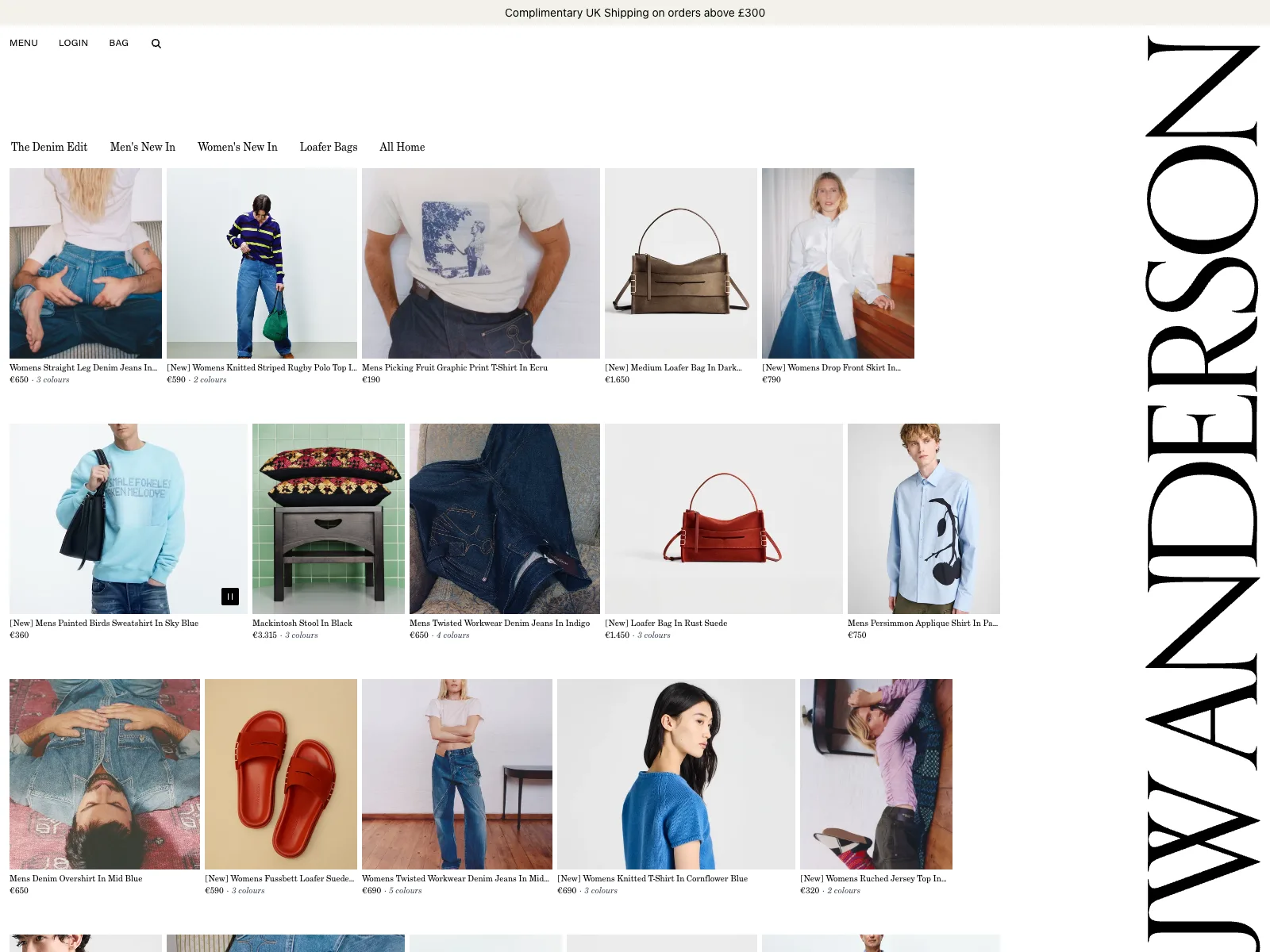 Aperçu du site JW Anderson